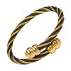 Bracelet Acier Tresse Noir & Or pour Homme Bracelets Tendances
