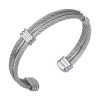Bracelet Cable Acier Argent Bracelets Tendances