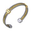 Jonc Cable Acier Homme Or & Argent Bracelets Tendances