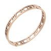 Bracelet Chiffres Romains Relief Acier Or Rose Bracelets Tendances