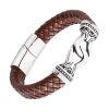 Bracelet Infini Cuir Tresse Marron Bracelets Tendances