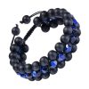 Bracelet Perle Trois Rangs Onyx & Lapis-Lazuli