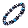 Bracelet en Perles Obsidienne & Onyx 3 Couleurs Bleu Bracelet-tendances.fr