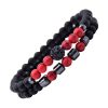 Bracelet Pierre Naturelles Turquoise Rouge & Pierre de Lave Bracelets Tendances