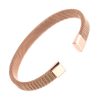 Jonc Homme Or Rose Acier Maille Milanaise Bracelets-tendances.fr