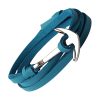 Bracelet Ancre Homme en Cuir Bleu Triple Tours