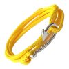Bracelet Cordon Jaune et Hameçon en Acier Argenté Brillant - Bracelet-tendances