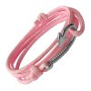 Bracelet Cordon Rose Hameçon Acier Argenté - Bracelet-tendances