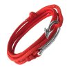 Bracelet Cordon Rouge avec Hameçon Acier Argenté - Bracelet-tendances