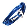 Bracelet Homme Ancre Acier Cordon Bleu Bracelets-tendances.fr