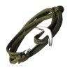 Bracelet Homme Ancre Acier Cordon Kaki Bracelets-tendances.fr