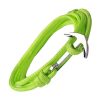 Bracelet Homme Ancre Acier Cordon Vert Bracelets-tendances.fr