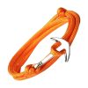 Bracelet Homme Ancre Acier Cordon Orange Bracelets-tendances.fr