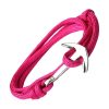 Bracelet Homme Ancre Acier Cordon Rose Bracelets-tendances.fr