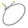bracelet gris & embouts de finition or