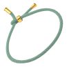 bracelet vert & embouts acier or