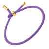 bracelet violet avec embouts couleur or