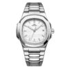 Montre Homme Quartz Luxe Cadran Blanc Nacré | Aquarius