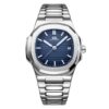 Montre Homme Quartz Luxe Cadran Bleu Bracelet Acier | Aquarius