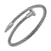 Bracelet clou en acier tressé inoxydable pour homme