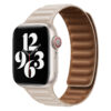 bracelet magnétique en cuir beige pour Apple Watch