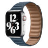 bracelet magnétique en cuir navy pour Apple Watch