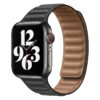 bracelet magnétique en cuir noir pour Apple Watch
