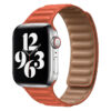 bracelet magnétique en cuir corail pour Apple Watch