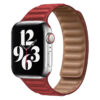 bracelet magnétique en cuir rouge pour Apple Watch