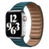 bracelet magnétique en cuir turquoise pour Apple Watch