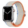 bracelet montre connectée blanc nylon tressé Apple Watch
