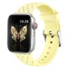 bracelet montre silicone jaune tressé apple watch