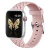 bracelet montre silicone rose tressé apple watch