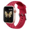 bracelet montre silicone rouge tressé apple watch