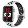 bracelet silicone sport blanc et noir Apple Watch