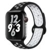 bracelet silicone sport noir et blanc Apple Watch