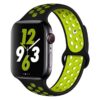 bracelet silicone sport lime et noir Apple Watch