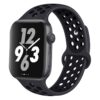bracelet silicone sport noir perforé Apple Watch