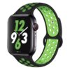 bracelet silicone sport vert et noir Apple Watch