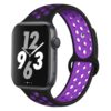 bracelet silicone sport violet et noir Apple Watch