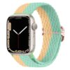 bracelet tissus beige et vert réglable Apple Watch