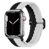 bracelet tissus noir et blanc réglable Apple Watch