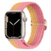 bracelet tissus rose orange réglable Apple Watch