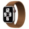 bracelet tressé marron uni Apple Watch en nylon élastique