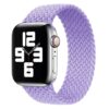 bracelet tressé mauve uni Apple Watch en nylon élastique