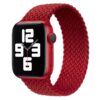 bracelet tressé rouge uni Apple Watch en nylon élastique