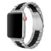 bracelet maillon noir et argent en acier pour Apple Watch