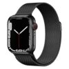 bracelet montre milanais noir magnétique Apple Watch