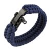 bracelet de survie para corde bleu marine fermoir manille