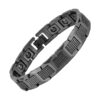 Bracelet Homme Magnétique en Tungstène couleur Noir à Maillon Plat & Aimants Bracelets-tendances.fr